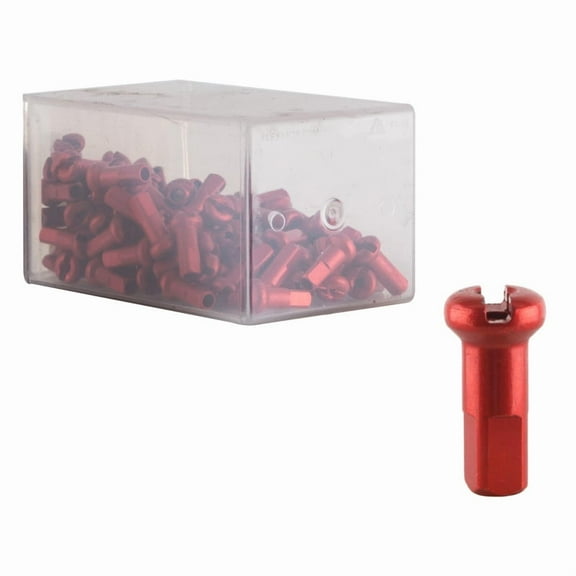 DT Swiss Standard Aluminum Alloy Spoke Nipples 2.0 x 12mm Red Box of 100