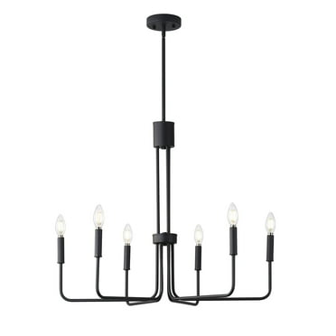 Aiwen 6 Lights Candle Shape Chandelier Industrial Hanging Ceiling Light