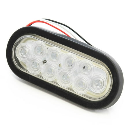 6 oval clear led