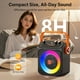 thumbnail image 4 of Bocina JYX, Bocina Bluetooth Portátil para Fiestas con 2 Micrófonos Inalámbricos, Altavoz Bluetooth con luces DJ y ajuste de eco para exteriores, 4 of 8