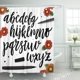 thumbnail image 1 of ABPHQTO Alfabeto Pincel Tipografía Letras a mano y tipográfico para diseños Cortina de ducha de poliéster 152x180 cm ABPHQTO PKNMT60x72Shower-2177, 1 of 2
