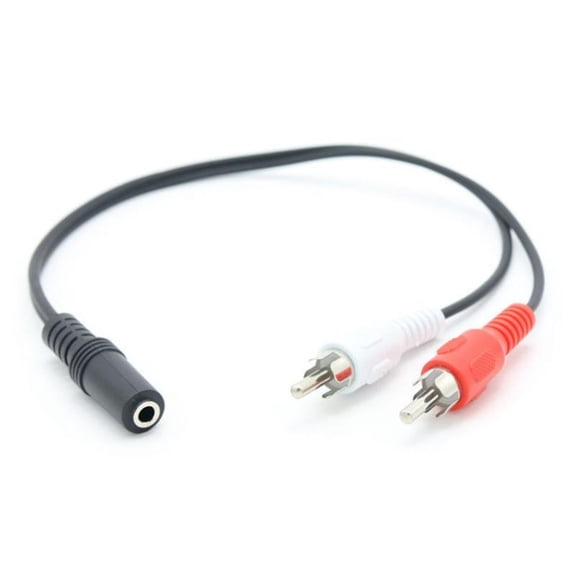 3.5mm Stereo Female to 2 RCA Audio Cable Multimedia Equipment Connector Cord