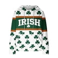 thumbnail image 4 of Oplxuo Womens St. Patrick's Day Clover Print Hoodie Casual Long Sleeve Sweatshirt Irish Shamrock Pullover Tops, 4 of 4