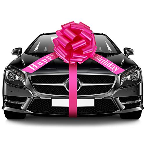Happy Birthday Car Bow Car Pull Bow Car Wrapping Bow With Feet Car Ribbon For Christmas Birthday Party Car Decoration Rosy Inches Walmart Com Walmart Com