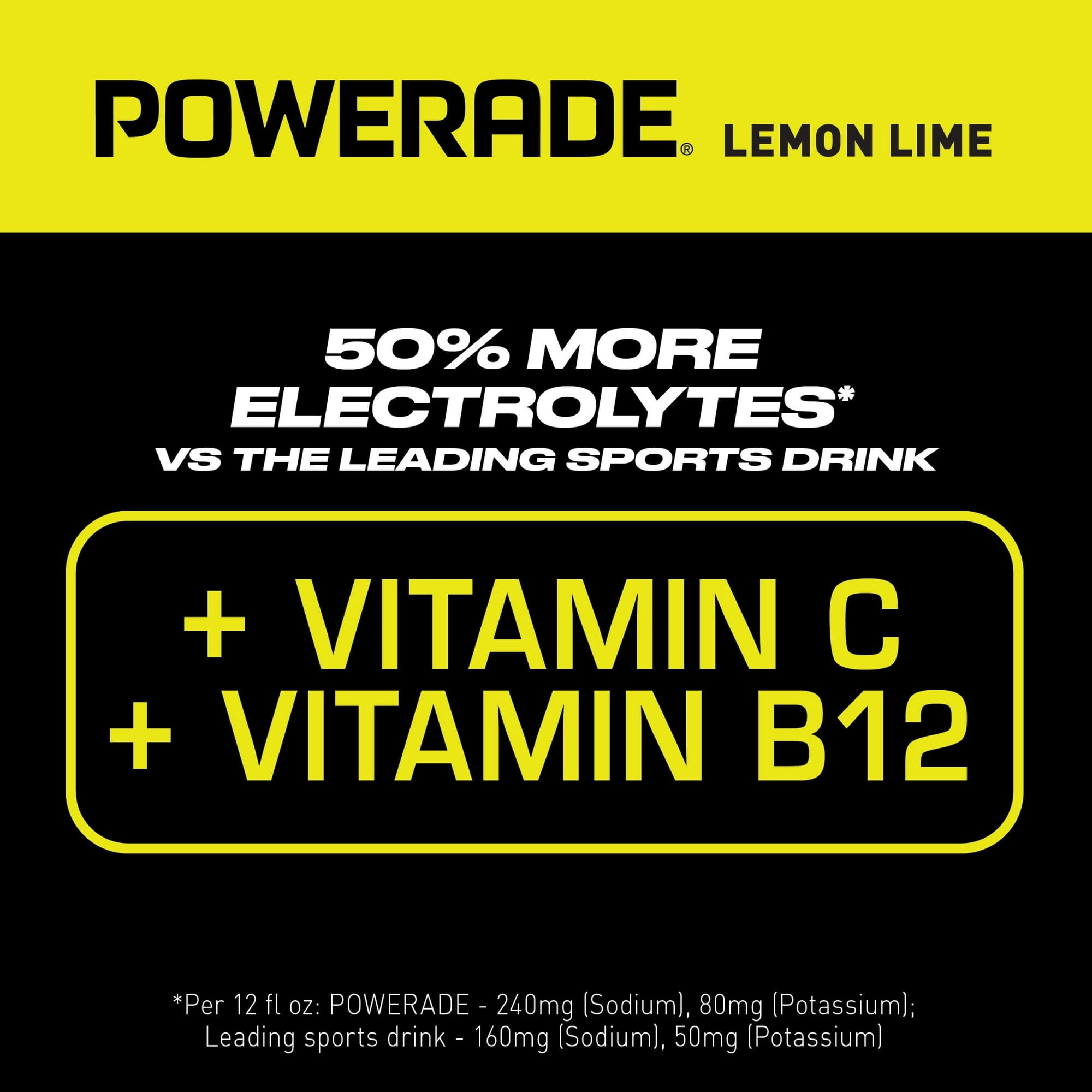 POWERADE Electrolyte Enhanced Lemon Lime Sport Drink, 28 fl oz, Bottle - 3 Pack
