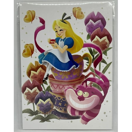 Disney Parks Alice Tea Time by Eunjung Kim Postcard Wonderground Gallery New