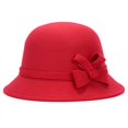 thumbnail image 1 of Gorro de copa cálido de moda de otoño e invierno, gorro de lavabo de lana resistente al frío de calle, gorro decorativo retro para mujer, 1 of 3