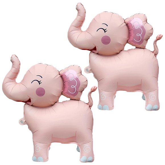 Animal Balloons DOINIDAMI, lámina gigante con forma de elefante rosa, 3D x2