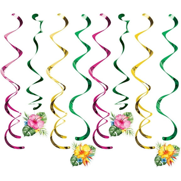 Floral Paradise Tropical Beach Summer Luau Party Decoration Dizzy Danglers