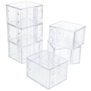 6pcs Small Plastic Containers With Lids