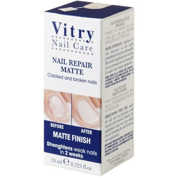 Vitry Nail Care Matte Nail Repair Treatment Varnish, 0.34 Fl Oz