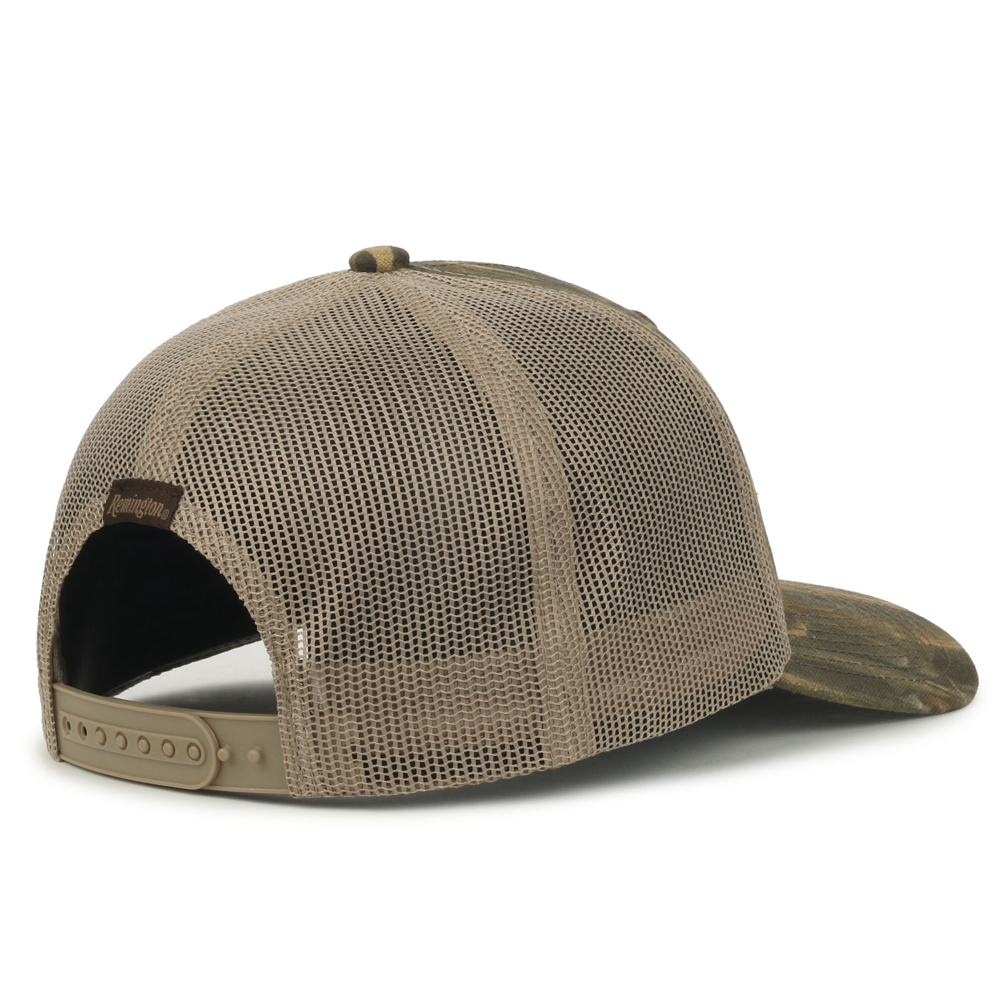 Remington Structured 6-Panel Trucker Hat – Realtree Max-7 Camo Meshback Cap with Patch Logo, One Size