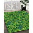 thumbnail image 2 of Ahgly Company Indoor Rectangle Patterned Army Green Area Rugs, 3' x 5', 2 of 6