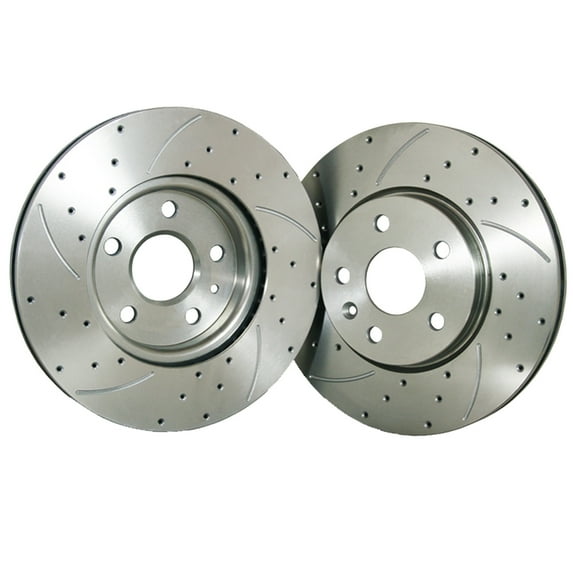 FLPX Front Proformance Drilled Slotted Brake Rotor Fit Audi
