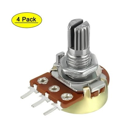 

Uxcell WH148 100K Ohm Variable Resistors Single Turn Carbon Potentiometer 4 packs