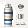thumbnail image 7 of 20 Oz Blue Tan and White Coffee Tumbler Double Wall Insulated Stainless Steel Water Bottle | Metal Reusable Thermoses Flask with Cup Cap | Leak & Sweat Proof with Anti-Dust Lid, 7 of 7