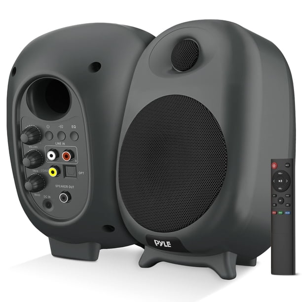 Altavoces de estantería PYLE, monitor de estudio Bluetooth de 60 W