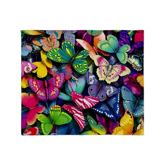 CafePress - Field Of Butterflies Throw Blanket - Soft Fleece Throw Blanket, 50"x60" for All Ages