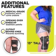 BraceAbility Plus Size Hinged Knee Brace for Large Legs and Arthritis, 6XL, Black