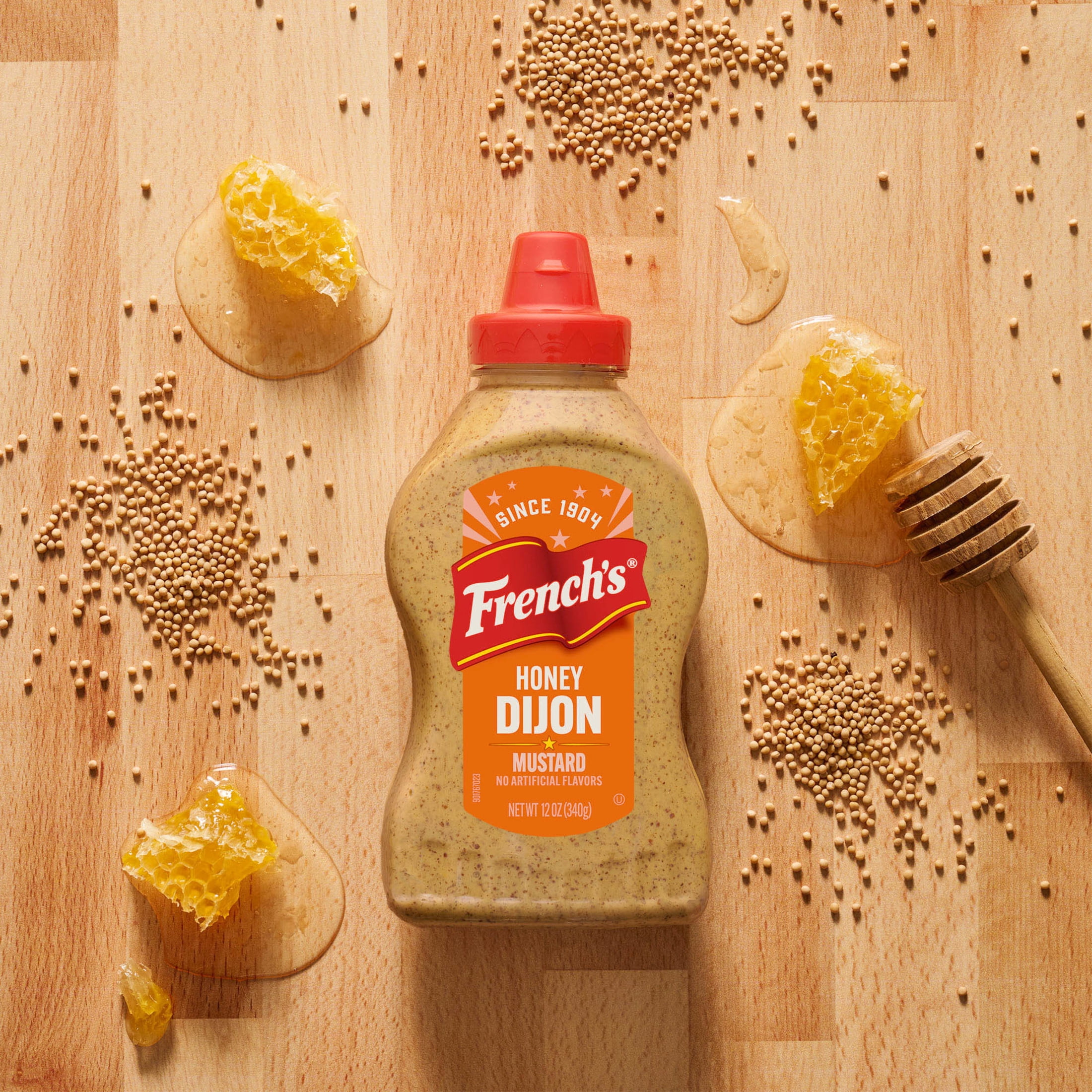 (4 pack) French's Kosher Honey Dijon Mustard Squeeze Bottle, 12.0 oz Bottle