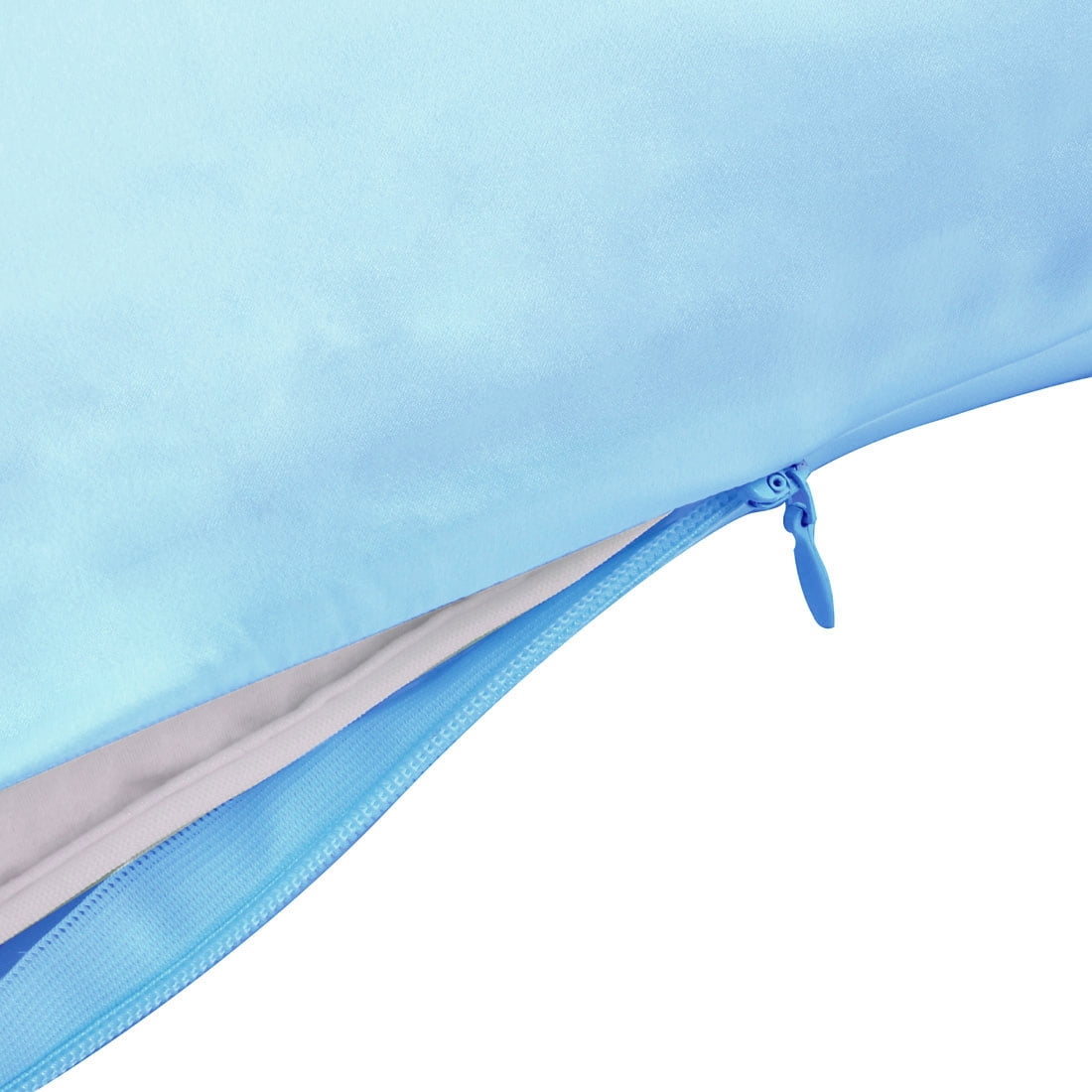 Unique Bargains 1 Piece 100% Silk Pillowcase Light Blue Queen