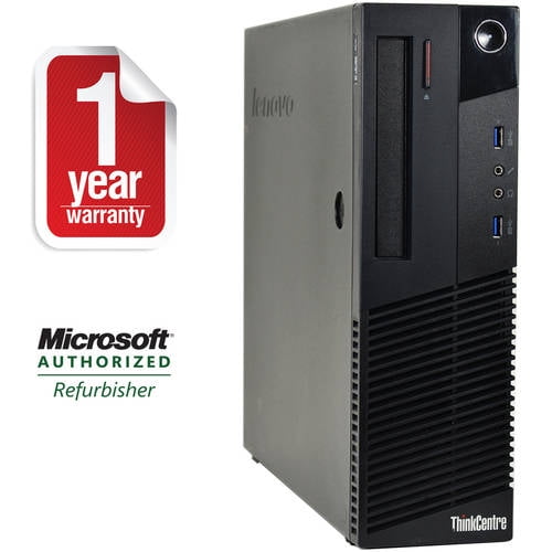 Restored Lenovo ThinkCentre M83-SFF Desktop PC with Intel Core i3