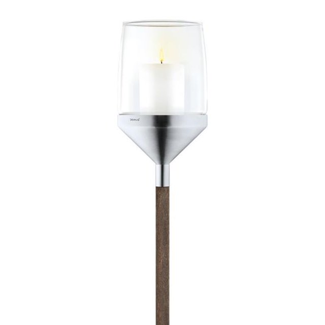 Blomus 65399 Bougeoir Extérieur Mat en Acier Inoxydable sur Poteau