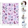 thumbnail image 4 of Pink Butterfly Pattern Blanket,Comfortable Soft Flannel Throw Blanket,All Season,Warm Lightweight Blankets for Sofa Bed Couch Living Room Chair,30"x40", 4 of 4