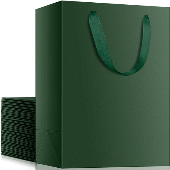 Bolsas de regalo de papel EUSOAR 25 piezas verdes 20x10x28 cm