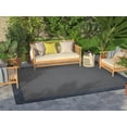 thumbnail image 5 of Well Woven Woden Blue Indoor/Outdoor Solid Color Border (9'3" x 12'6") Area Rug, 5 of 9