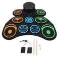 thumbnail image 2 of Juego De Batería Electrónica, Pedal De Silicona De Batería Electrónica Enrollable Para El Hogar, 2 of 7