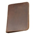thumbnail image 2 of mmirethe Men Retro Wallet Money Clips Bag Coin Pocket Slim Purse Cowhide Card Short Handmade Business Driver License Case Coffee Color vertical design, 2 of 6