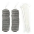 thumbnail image 4 of FLAMEEN Houseware,24Pcs Filter With 24Pcs Cable Ties Stainless Steel Washing Machine Lint Traps Cleaning Tools, 4 of 8