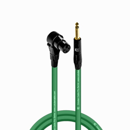 Coluber Cable Balanced - Right Angle XLR Female to 1/4" TS Male 3-Pin Cable