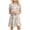 Rose, variante sur Robes d'Été Bohèmes à Fleurs pour Femmes Tunique à Manches Courtes Col Ras du Cou Robe Mini Décontractée Plissée Évasée Robe de Vacances