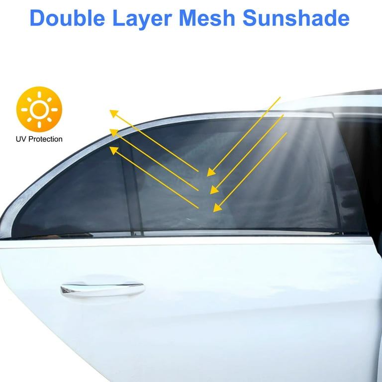 TSV Foldable Automotive Window Shades Mesh Black 10.63 x 6.69 x 2.36 Inches 4 Count
