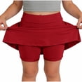 thumbnail image 3 of Trendfront Girls Active Skirt Mini Sleeveless High Waist Toddler Athletic Skort with Inner Shorts Tennis Running Outfits, 3 of 7