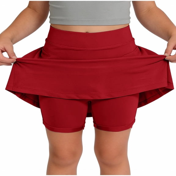 Hihipz Big Girls Skort Athletic Tennis Cheerleading Shorts Pocket Skort Kids Girls Stretch Casual Outfits,Sizes 4-12