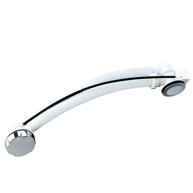 Concealed Bath Overflow Pop-Up Plug Waste  Chrome Handle and Plastic Pipe 