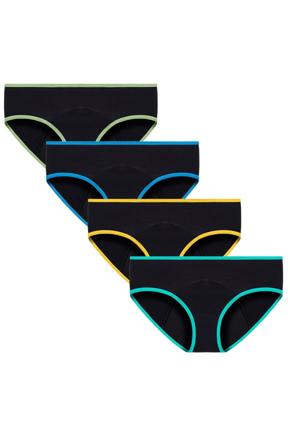 New Women Sweet Panties 4 Pieces Underpants Patchwork Color Underwear Panties Bikini Solid Womens Briefs Knickers Intimates