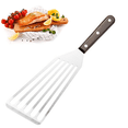 thumbnail image 1 of Espátula para pescado resistente al calor - Espátula de metal de acero inoxidable para sartén antiadherente - Espátulas de primera calidad para cocinar pescado y carne, 1 of 5