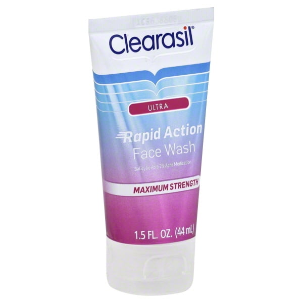 Clearasil Ultra Rapid Action Daily Face Wash 1.5 oz (Pack of 4