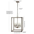thumbnail image 3 of JONATHAN Y Magnolia 16.2" 6-Light Adjustable Iron Rustic Farmhouse LED Pendant, Brown, 3 of 8