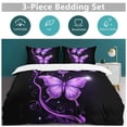 thumbnail image 3 of Dreamy Purple Butterfly Pattern (52)-1 Set Duvet Cover Bedding Set Duvet Cover Polyester Quilt Cover for Twin Size, 3 of 6