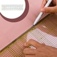 thumbnail image 4 of Transemion Ruler Clear Scale Embroidery Dressmaking Tailor Sewing Template Manual Handmade Stitching Measuring Tool 15x60cm Black Yellow, 4 of 6