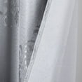 thumbnail image 2 of Dainty Home Majestic Satin Embroidered Damask Design 70" x 72" Shower Curtain in Silver, 2 of 6