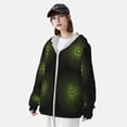 thumbnail image 3 of Fotbe Mandala With Marijuana Leaf Chaqueta con Protección Solar UPF 50+ para Hombre y Mujer, Camisa con Capucha y Bolsillos-Small, 3 of 7