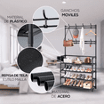 thumbnail image 3 of Rack Organizador Ropa Metálico Zapatera Mueble Perchero Piso, 3 of 8