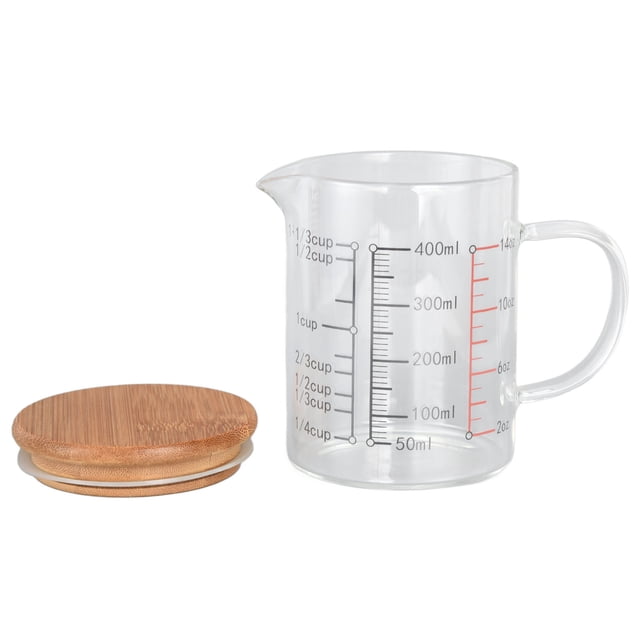 Tazas medidoras de Líquidos, Taza Medidora de Vidrio, Taza de Agua Con Boquilla en Forma de V, Taza de Café de Escala Transparente, Vaso de Vidrio, Taza Medidora de Líquido