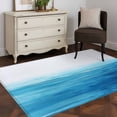 thumbnail image 4 of Blue Gradient Area&nbsp;Rug 4x6ft Ocean Abstract Sea ​​level Waves Modern Art Non-Slip&nbsp;Washable Square&nbsp;Rugs Soft Felt Indoor Floor Mat for Bedroom Kitchen Living Room Bathroom, 4 of 9